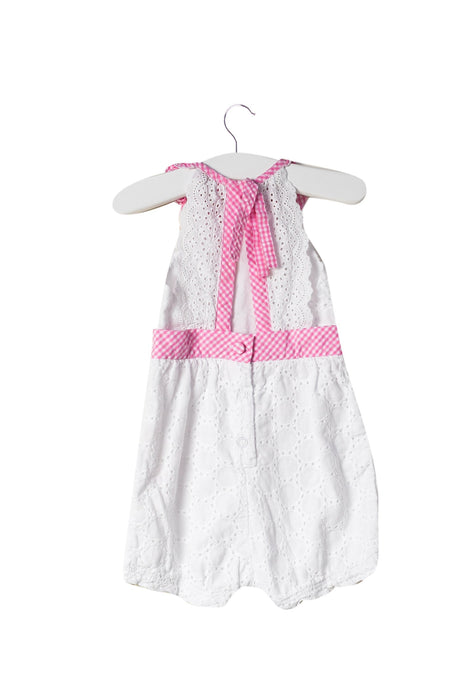 A White Sleeveless Rompers from Nicholas & Bears in size 3-6M for girl. (Back View)