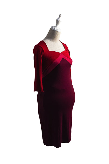 A Red Long Sleeve Dresses from Tiffany Rose in size XS for maternity. (Front View)