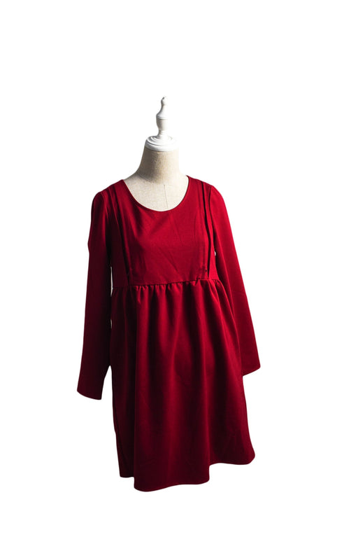 A Red Long Sleeve Dresses from Mayarya in size S for maternity. (Front View)