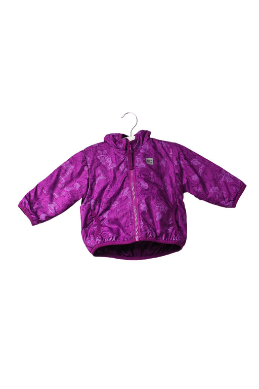 A Purple Puffer/Quilted Jackets from MEC in size 3-6M for girl. (Front View)