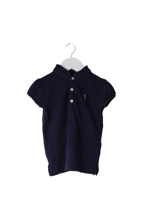A Navy Short Sleeve Tops from Ralph Lauren in size 12-18M for girl. (Front View)