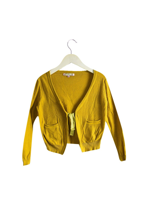 A Brown Cardigans from Bonpoint in size 6T for girl. (Front View)