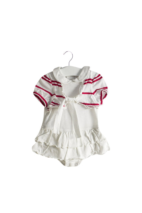 A White Short Sleeve Bodysuits from Nicholas & Bears in size 6-12M for girl. (Front View)