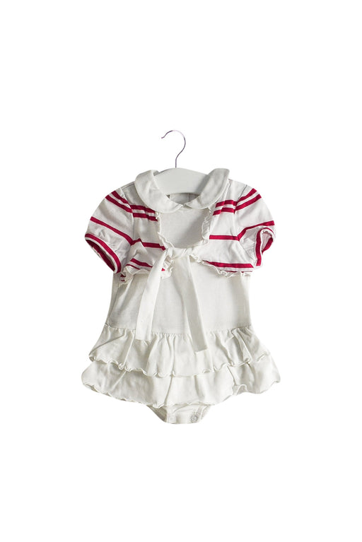 A White Short Sleeve Bodysuits from Nicholas & Bears in size 6-12M for girl. (Front View)