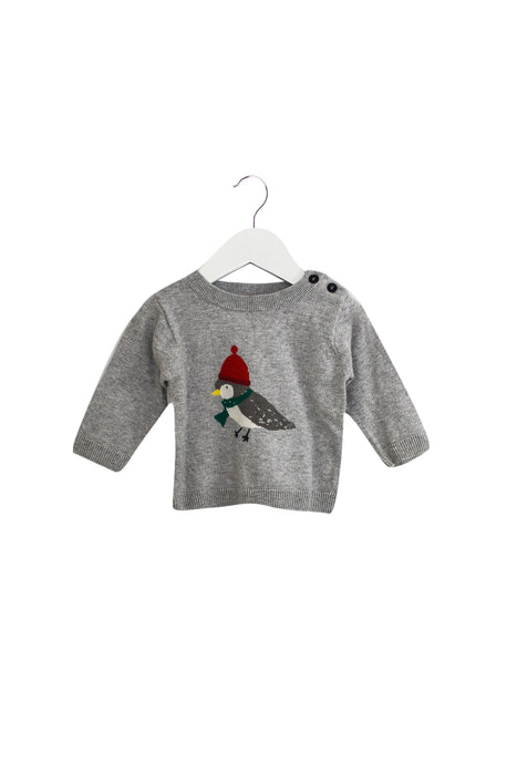 A Grey Knit Sweaters from Jacadi in size 3-6M for boy. (Front View)