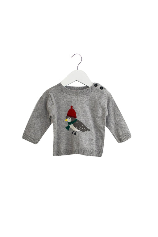 A Grey Knit Sweaters from Jacadi in size 3-6M for boy. (Front View)