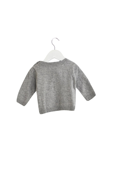 A Grey Knit Sweaters from Jacadi in size 3-6M for boy. (Back View)