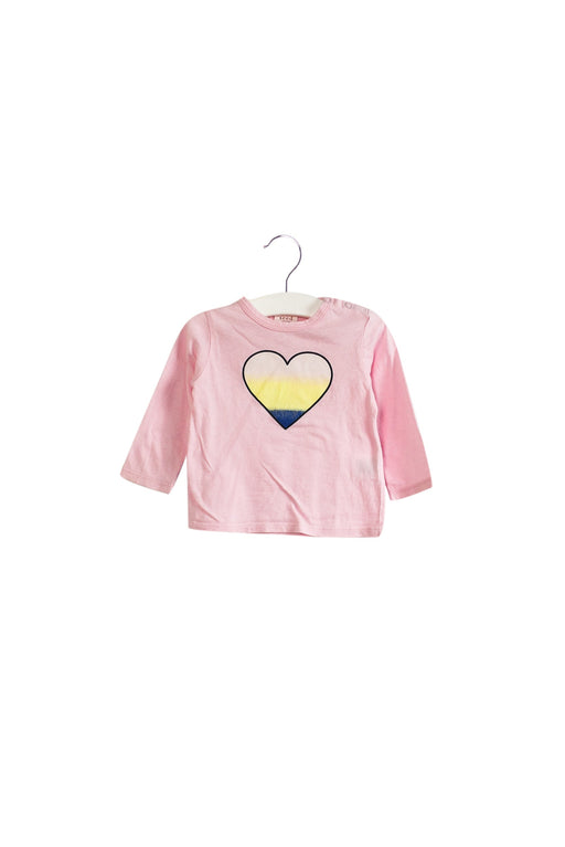 A Pink Long Sleeve Tops from Seed in size 6-12M for girl. (Front View)
