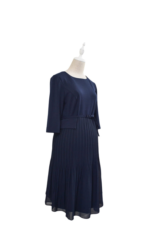 A Navy Long Sleeve Dresses from Seraphine in size S for maternity. (Front View)