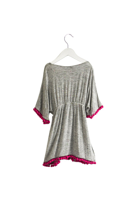 A Grey Short Sleeve Tops from Milly Minis in size 4T for girl. (Back View)