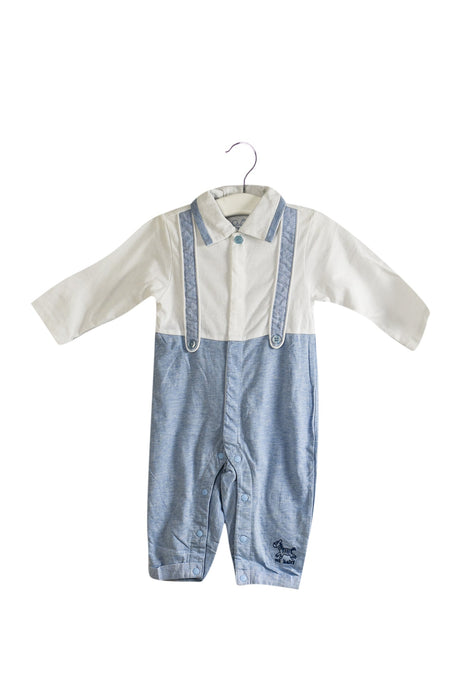 A Blue Long Sleeve Jumpsuits from Chickeeduck in size 6-12M for boy. (Front View)