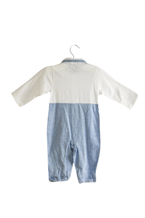 A Blue Long Sleeve Jumpsuits from Chickeeduck in size 6-12M for boy. (Back View)