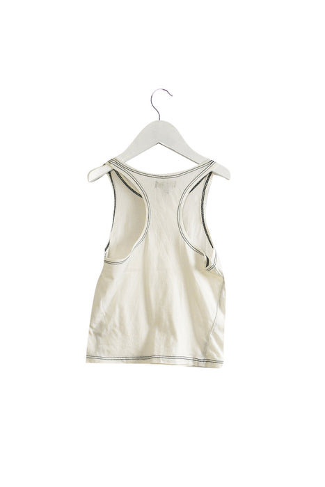 A White Sleeveless Tops from Velveteen in size 4T for girl. (Back View)