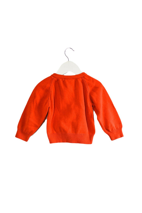 A Orange Cardigans from Jacadi in size 6-12M for girl. (Back View)