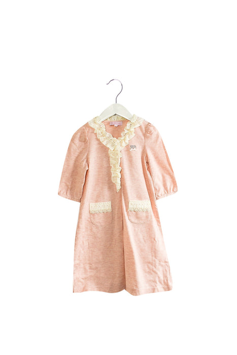A Pink Long Sleeve Dresses from Nicholas & Bears in size 3T for girl. (Front View)