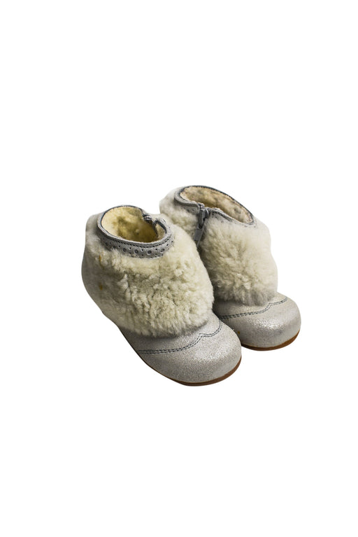 A Silver Boots & Booties from Jacadi in size 12-18M for girl. (Front View)