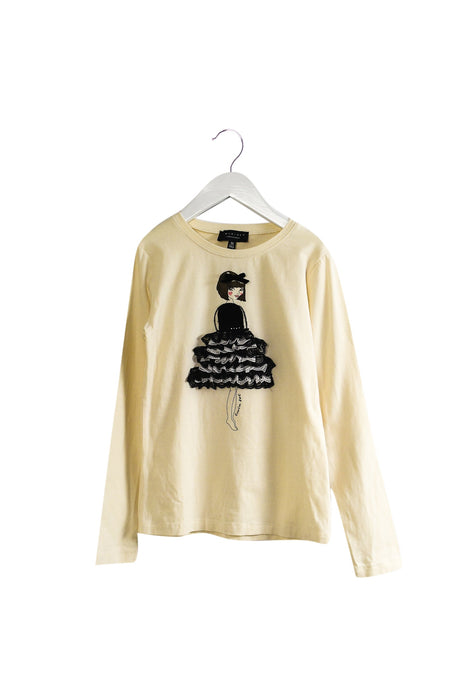 A Beige Long Sleeve Tops from TWINSET in size 10Y for girl. (Front View)