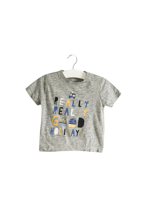 A Grey Short Sleeve T Shirts from Bout'Chou in size 3-6M for boy. (Front View)