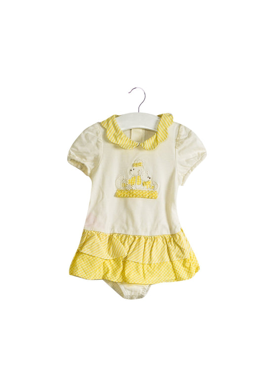 A Yellow Short Sleeve Bodysuits from Nicholas & Bears in size 12-18M for girl. (Front View)