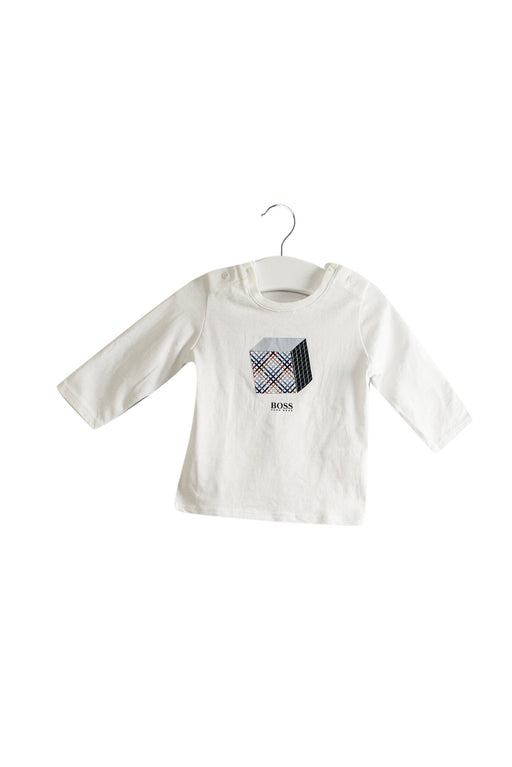 A White Long Sleeve Tops from Boss in size 0-3M for boy. (Front View)