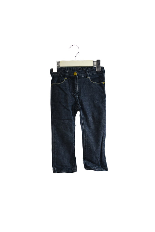 A Navy Jeans from Jacadi in size 12-18M for girl. (Front View)
