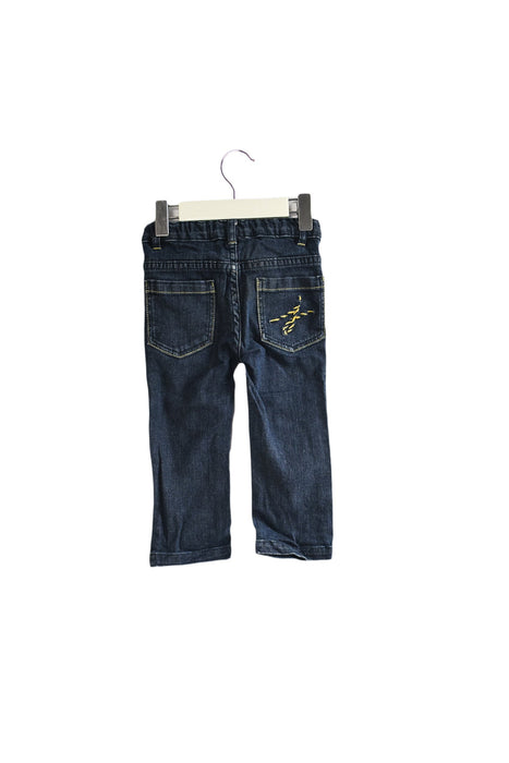A Navy Jeans from Jacadi in size 12-18M for girl. (Back View)