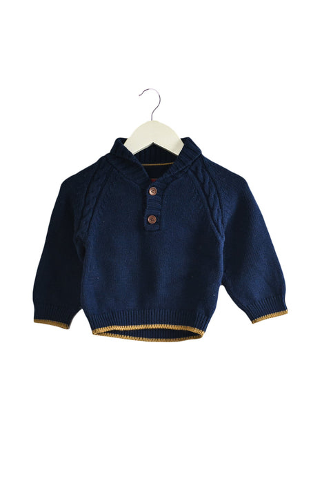 A Navy Knit Sweaters from Jacadi in size 12-18M for boy. (Front View)