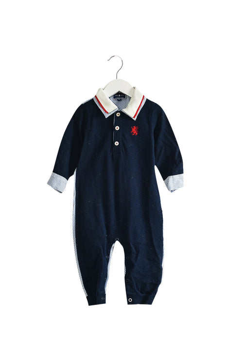 A Navy Long Sleeve Jumpsuits from Nicholas & Bears in size 6-12M for boy. (Front View)