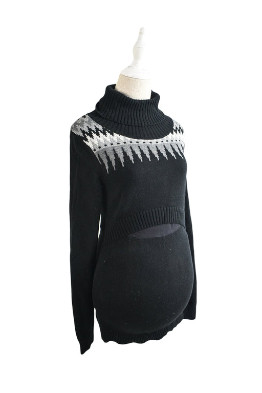 A Black Knit Sweaters from Mothers en Vogue in size XS for maternity. (Front View)