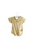 A Beige Short Sleeve Bodysuits from Natures Purest in size 3-6M for boy. (Front View)