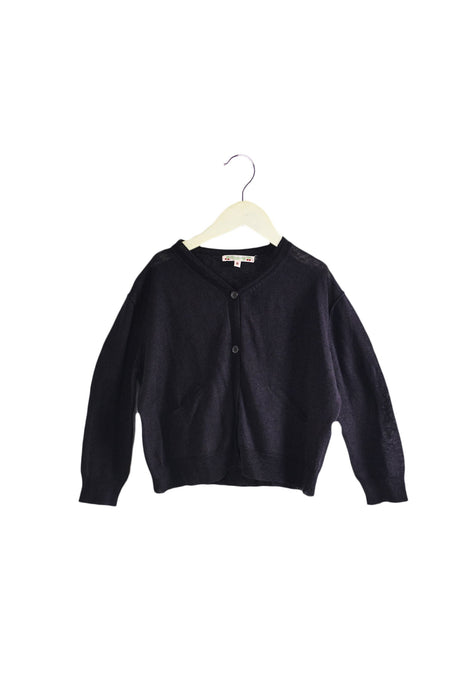 A Purple Cardigans from Bonpoint in size 6T for girl. (Front View)