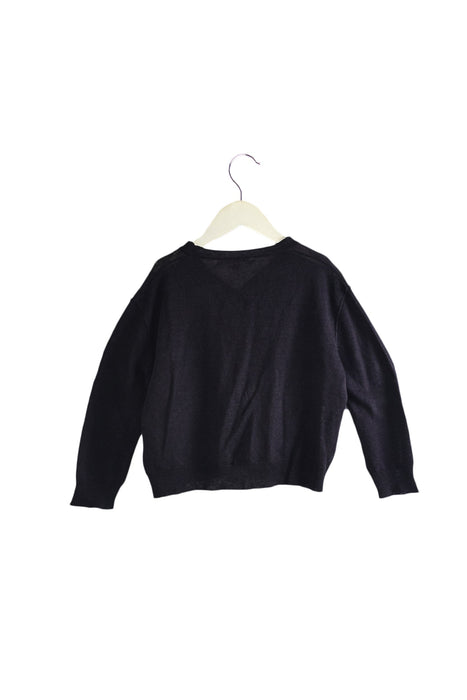 A Purple Cardigans from Bonpoint in size 6T for girl. (Back View)