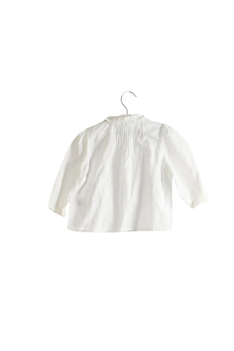A White Long Sleeve Tops from Jacadi in size 3-6M for girl. (Back View)