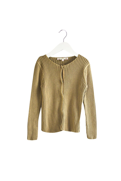 A Brown Cardigans from Bonpoint in size 4T for girl. (Front View)