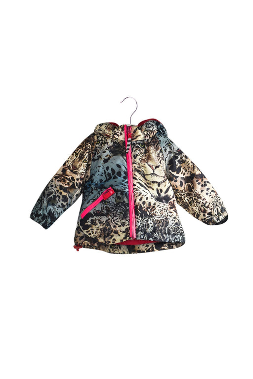 A Blue Puffer/Quilted Jackets from Racoon Outdoor in size 6-12M for girl. (Front View)