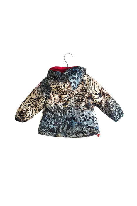 A Blue Puffer/Quilted Jackets from Racoon Outdoor in size 6-12M for girl. (Back View)