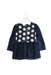 A Navy Long Sleeve Dresses from Catimini in size 2T for girl. (Back View)