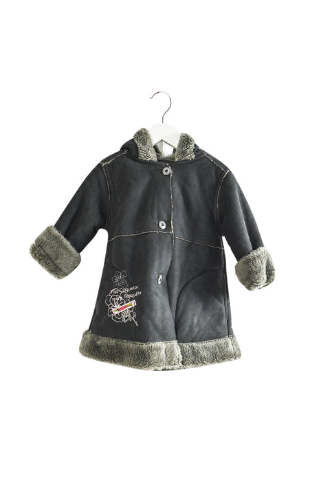 A Grey Coats from La Compagnie des Petits in size 18-24M for girl. (Front View)
