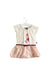 A White Short Sleeve Bodysuits from and the little dog laughed in size 3-6M for girl. (Front View)