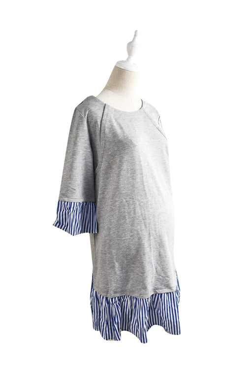 A Grey Long Sleeve Dresses from Dear in size M for maternity. (Front View)