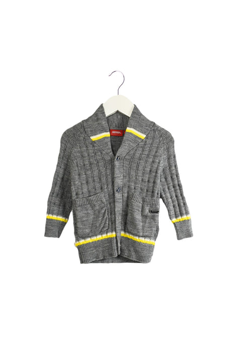 A Grey Cardigans from Ferrari in size 6-12M for boy. (Front View)