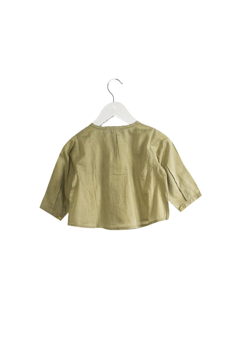 A Ivory Long Sleeve Tops from Lili & The Funky Boys in size 6-12M for girl. (Back View)