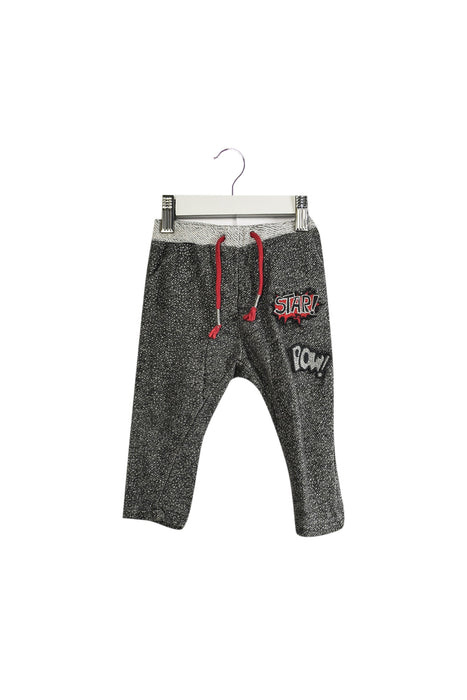 A Grey Sweatpants from 3Pommes in size 6-12M for boy. (Front View)