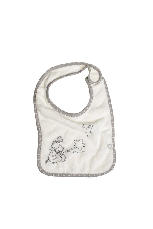 A White Bibs from Noukie's in size O/S for neutral. (Front View)