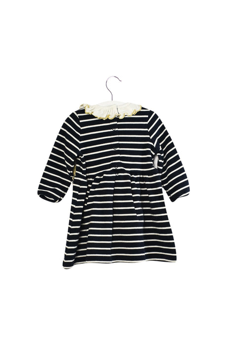 A Navy Sweater Dresses from Petit Bateau in size 6-12M for girl. (Back View)