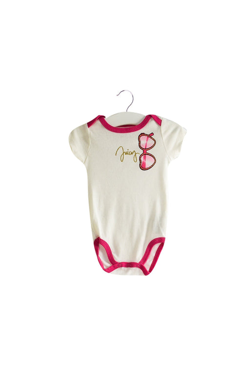 A White Short Sleeve Bodysuits from Juicy Couture in size 3-6M for girl. (Front View)