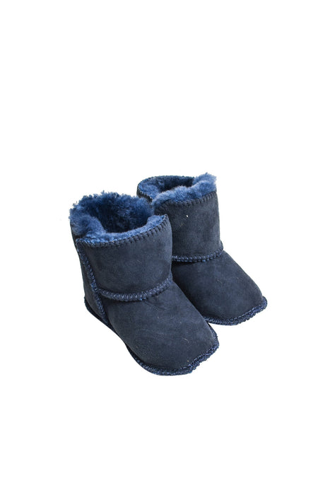 A Navy Boots & Booties from Australian Leather in size 18-24M for neutral. (Front View)