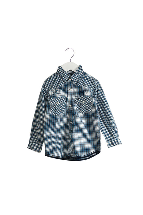 A Blue Shirts from Tommy Hilfiger in size 2T for boy. (Front View)