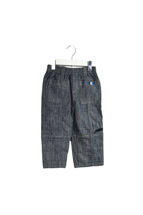 A Navy Casual Pants from IKKS in size 12-18M for boy. (Front View)