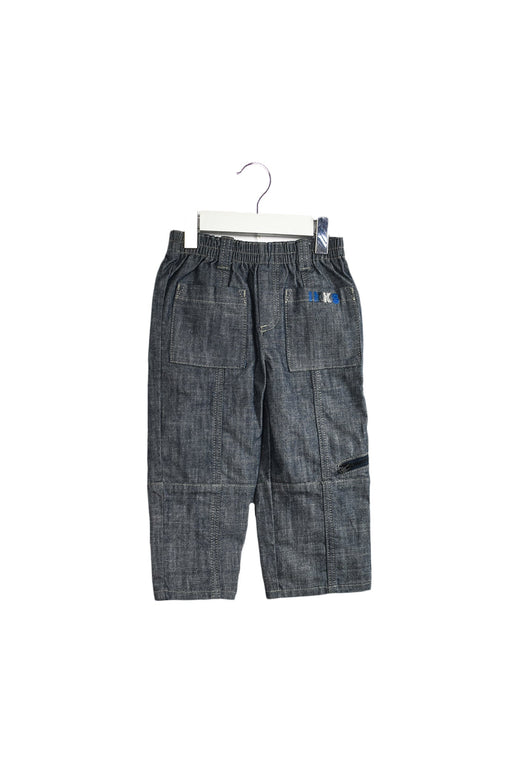 A Navy Casual Pants from IKKS in size 12-18M for boy. (Front View)